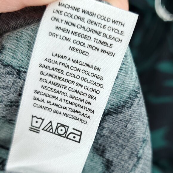 Scoop Tiered Ruffle Midi Dress M Black/Green - Picture 15 of 16